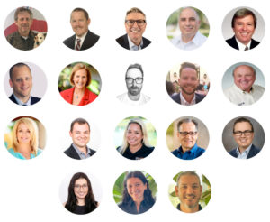 composite of EEC business networking group member headshots in Orlando