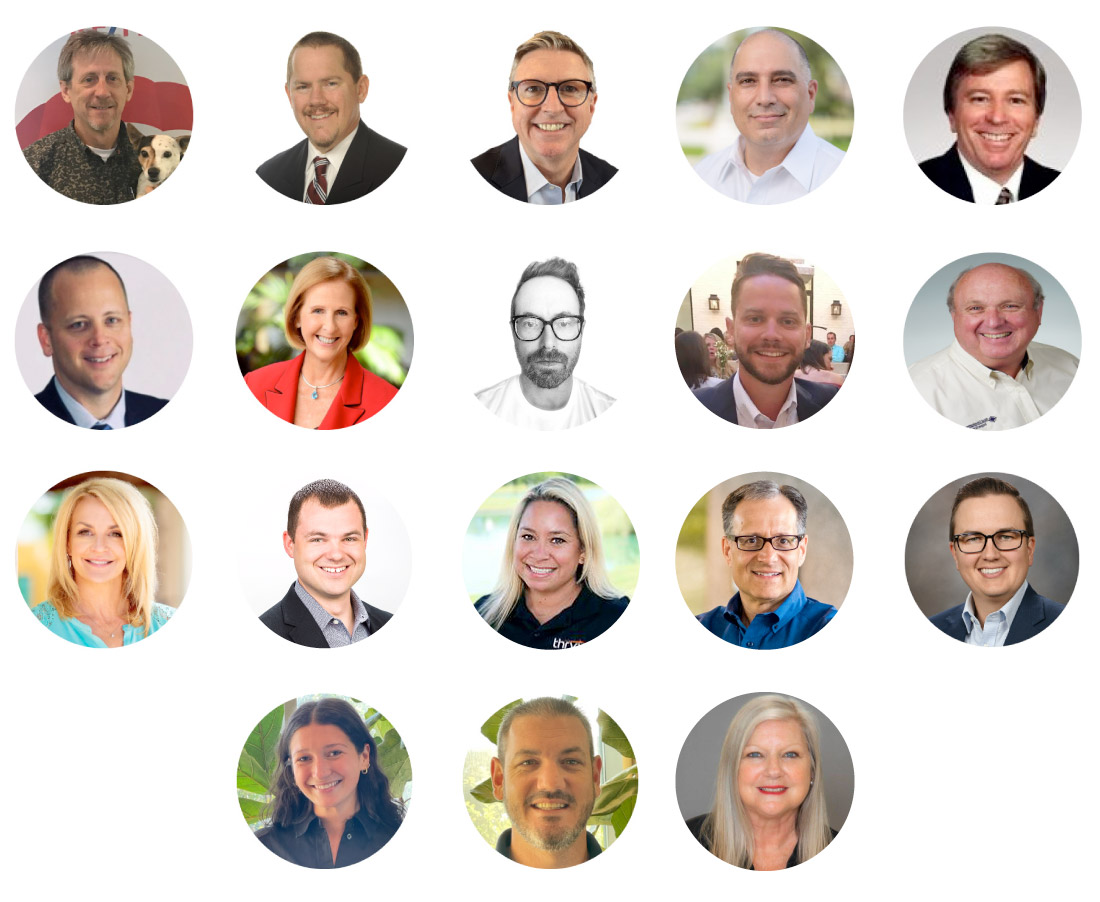 composite of EEC business networking group member headshots in Orlando